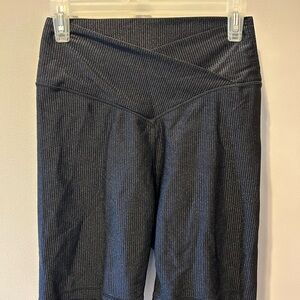 Offline by Aerie Ribbed Black Bike Short